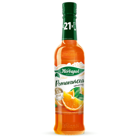 Herbapol Syrop Owocowa Spiżarnia Pomarańcza z wit. C, D, B6 i Cynkiem 420 ml